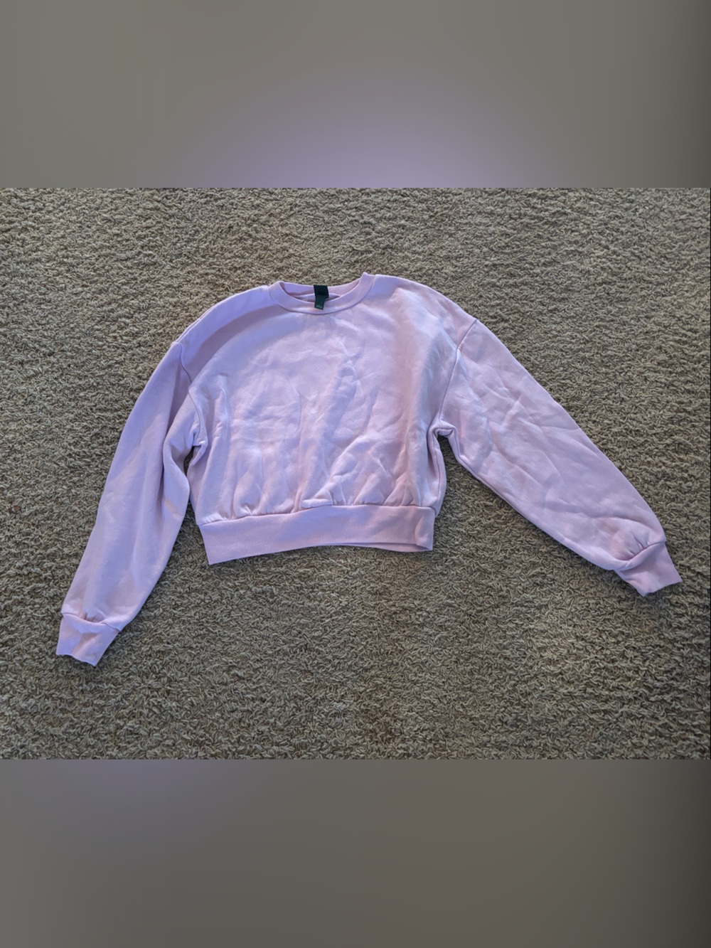 wild fable Lavender Cropped Crewneck Sweatshirt
